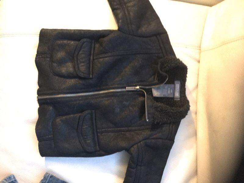 Black faux leather jacket