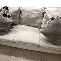 7 ft light grey Couch