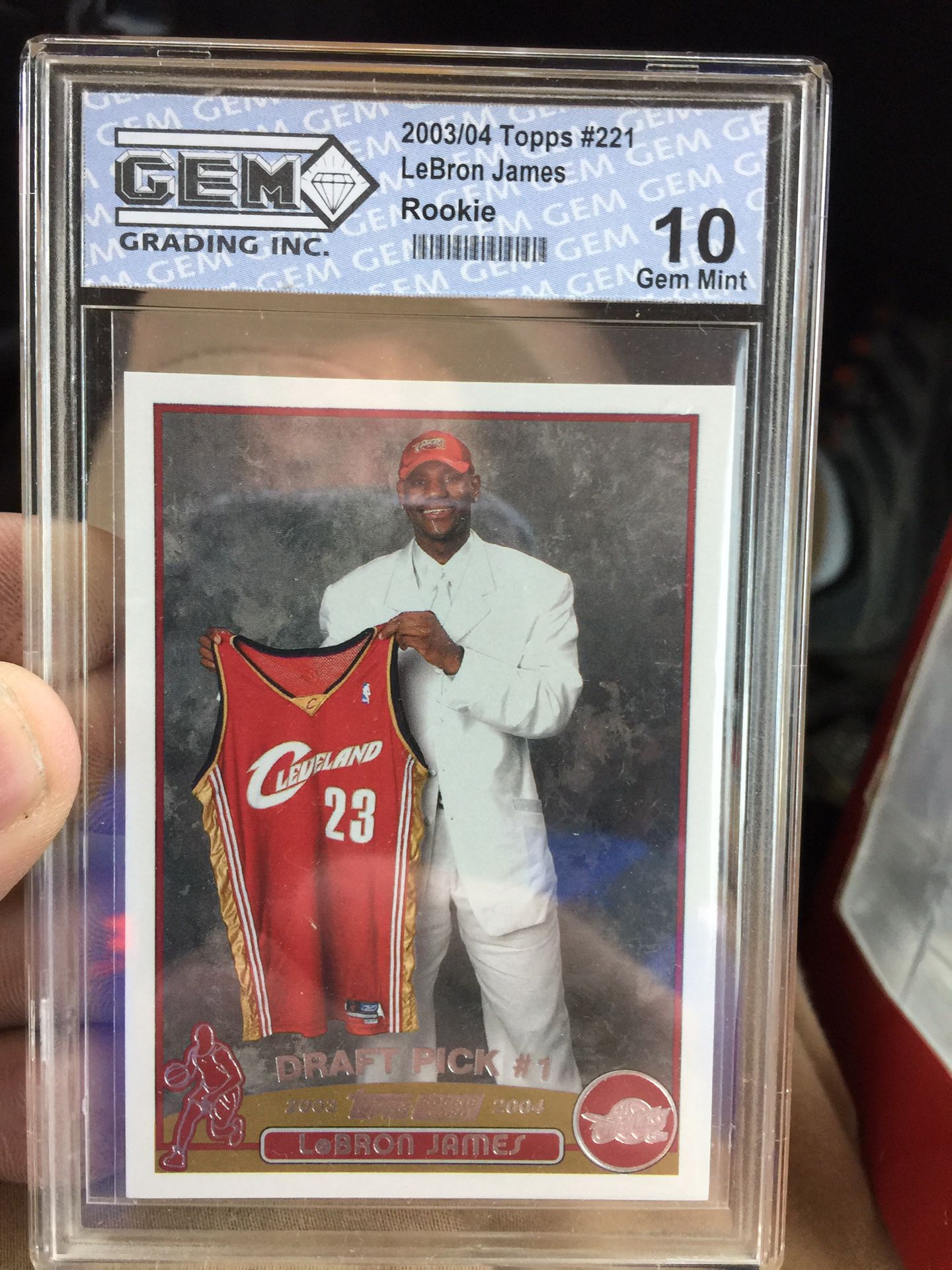 LeBron James draft pick rookie card graded mint condition