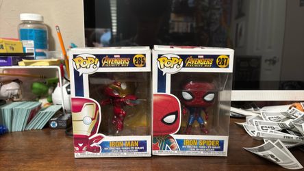 Marvel Avengers Infinity War Funko Pop Lot - Iron Man #285 & Iron Spider #287