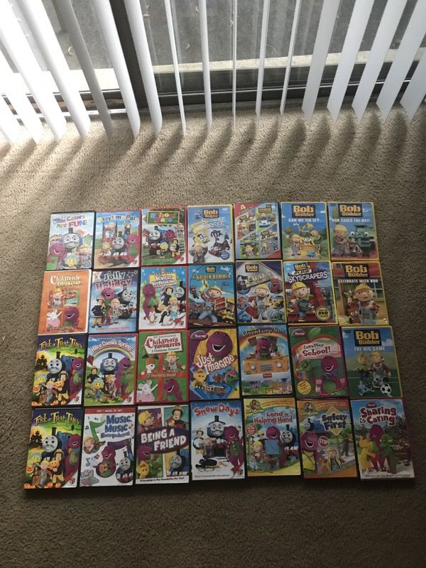 28 Thomas, Barney and Bob the Builder DVDs