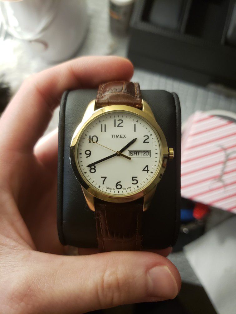 Timex Gold Day Date Watch