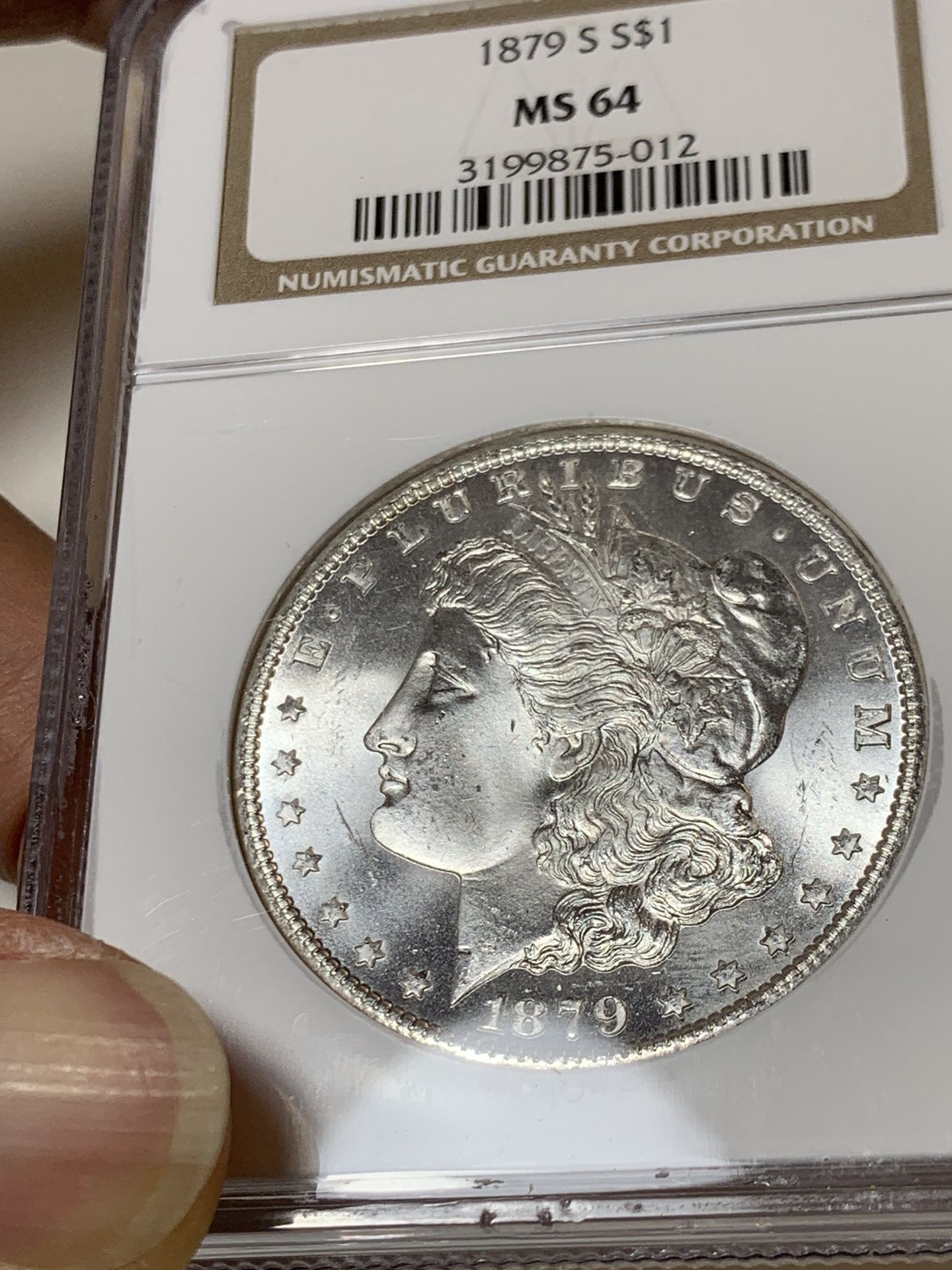 1879 S Morgan Silver Dollar NGC MS 64
