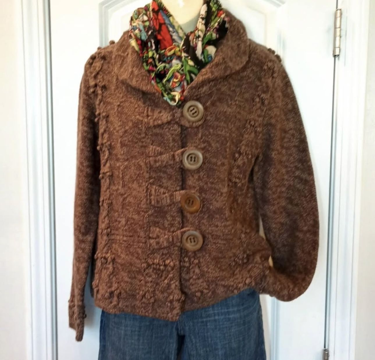 Chadwick’s Knit Collared Long Sleeve Cardigan