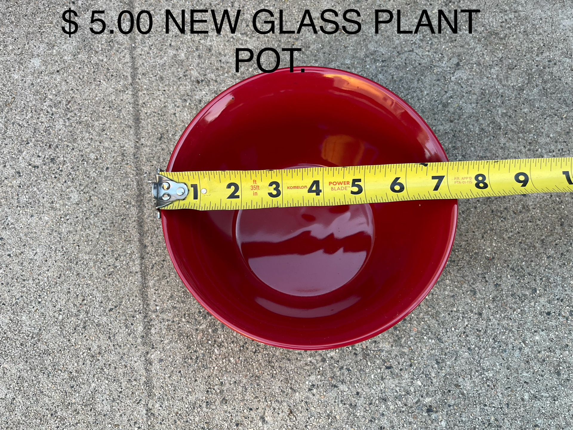 NEW GLASS PLANT POT