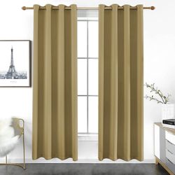 Blackout Curtains for Living Room - Thermal Insulated Window Drapes for Sliding Grass Door Pack of 2 Panels, 52W x 84L