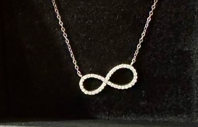 925s Silver infinity  necklace