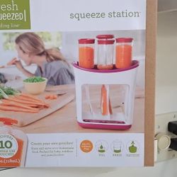 BRAND NEW Infantino Fresh Squeezed Station Press Store Unit 10 single pouches natural