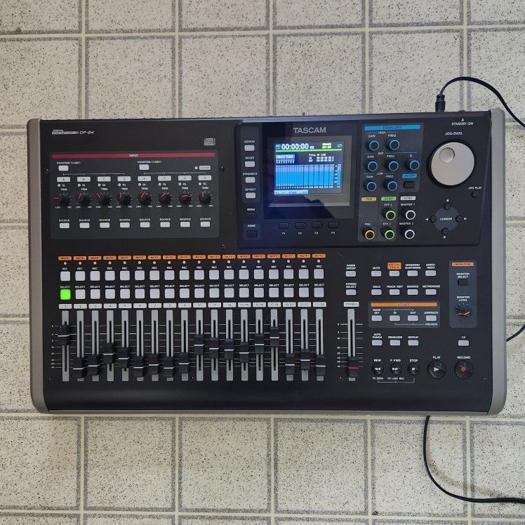 TASCAM DP-24SD - 24 Track Digital Portastudio Recorder / Mixer - Tested