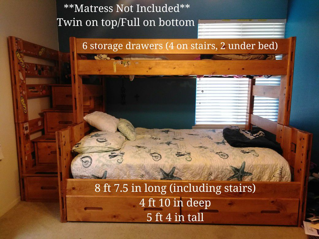 Wood bunk beds