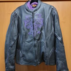 Women's LEATHER Riding Jacket XXL