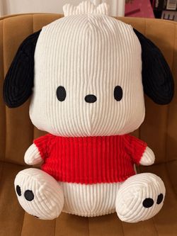 Sanrio Pochacco Plush 11.4” Sitting Corduroy Round1 Exclusive New w/ Tags RARE
