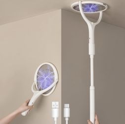 ⚡️ GeckoMan Electric Fly Swatter – Rechargeable & Rotating Head! ⚡️