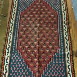 Beautiful Hand Made Middle Eastern Blouch Geometric Kim /Rug