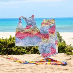 Vibrant Multicolor Women's Leggings and braulette 1X