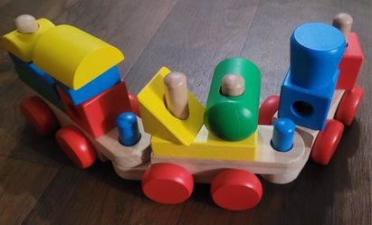 Wooden Train Blocks Set