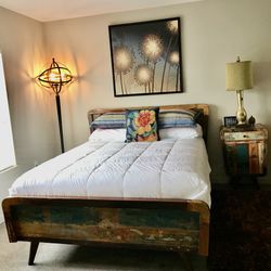 Rustic Furniture • Queen B. Frame (2) N. Stand | Dresser + Mirror