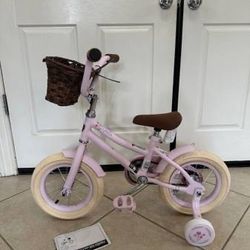 New Girls’s 12” Kent Mila Bicycle Ages 2-4 Pink with Training Wheels