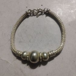 925 Silver Bracelet Lent 7 1/4 Used