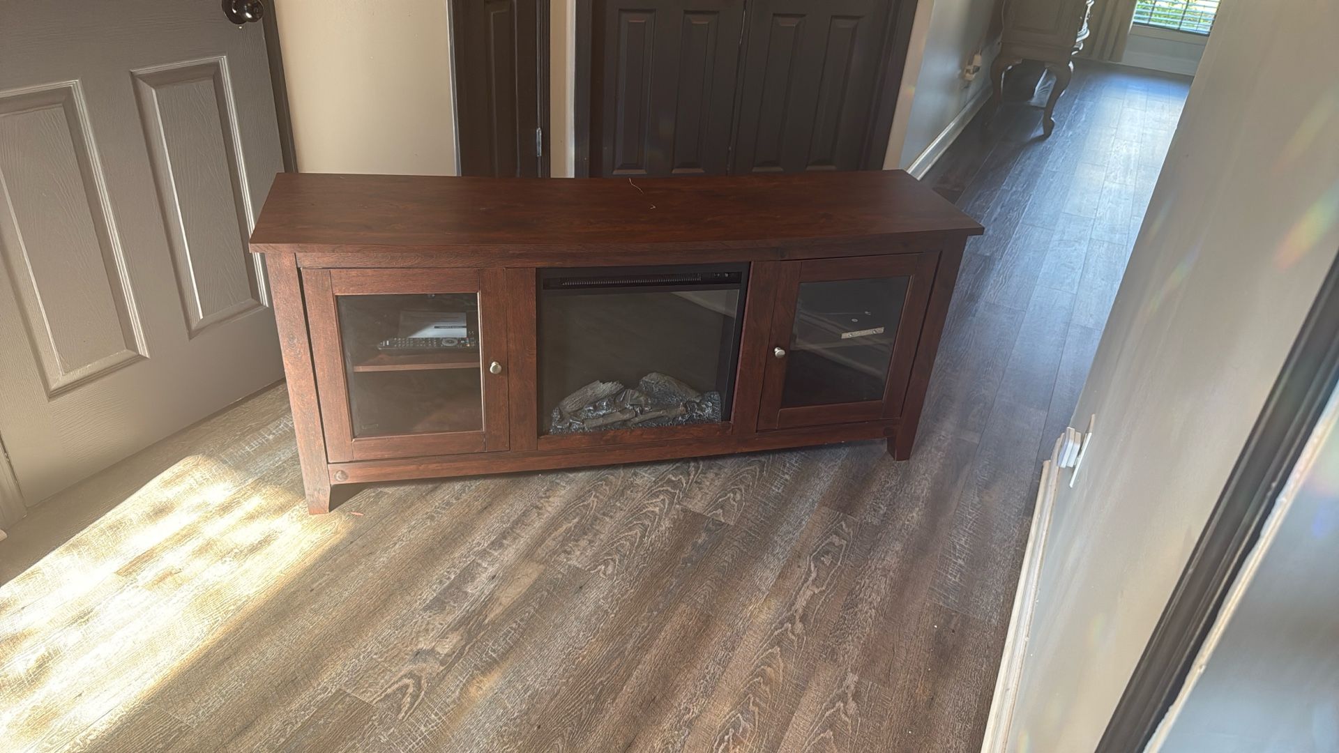TV Console with Fireplace