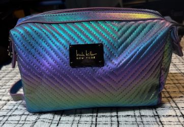 Nicole Miller New York Iridescent Quilted Cosmetic Bag