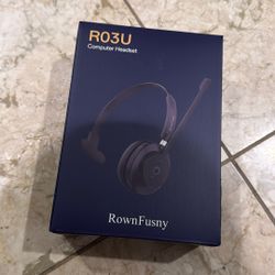 Wireless Headset with Mic for Work, Clear Sound ＆ Comfortable ＆ Stable Connection Computer Headset with Microphone