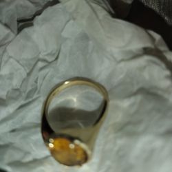 14k Yellow Topaz Ring 