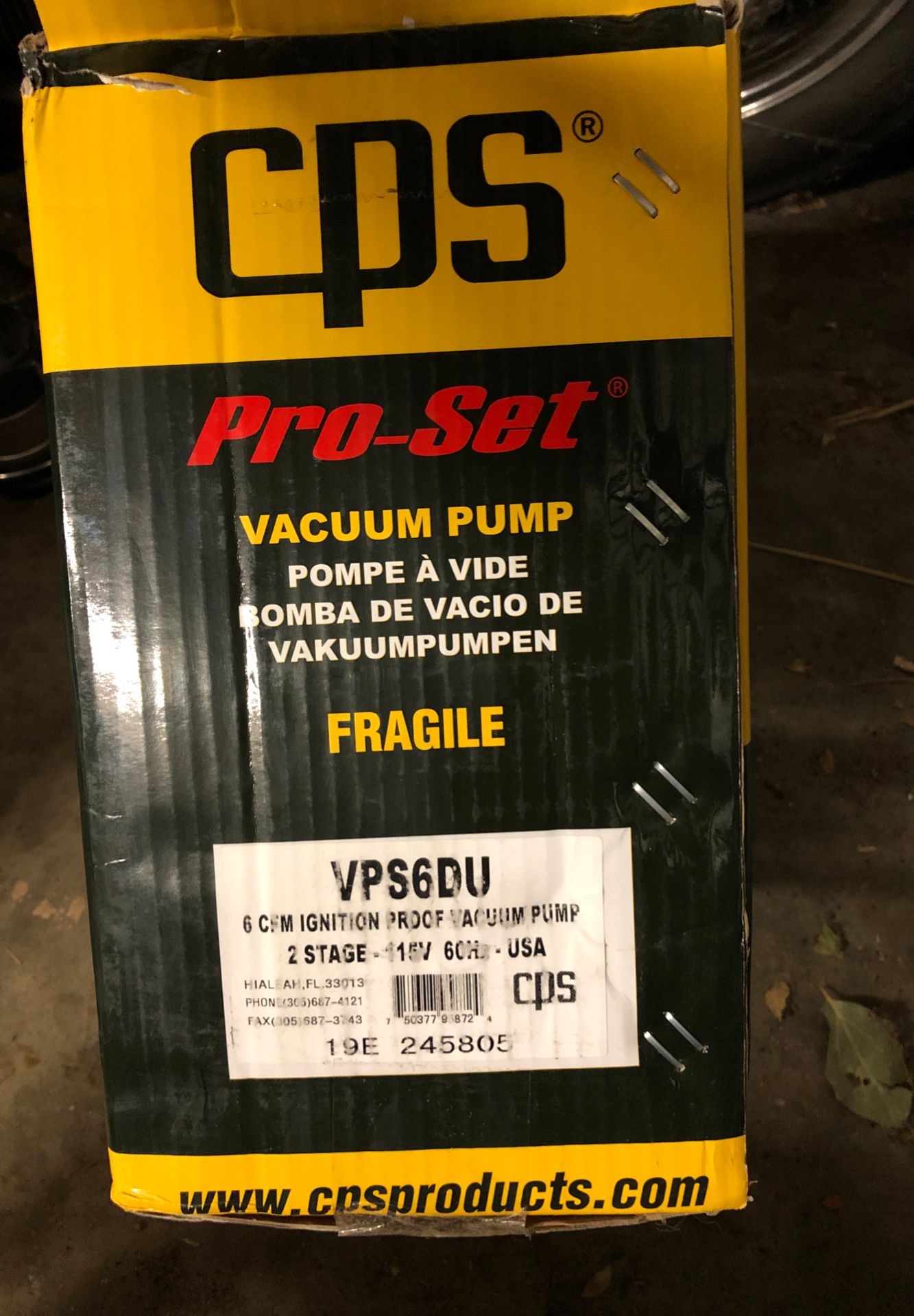 Cps pro set vacuum pump (brand new)