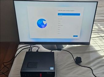 Lenovo Win 11 Pro Mini Pc setup (No keyboard and mouse included and monitor has dead pixel)