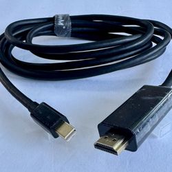 Mini DisplayPort to HDMI Cable [4K 30Hz, Aluminum Shell, Nylon Braided] UHD Thunderbolt to HDMI Cable, Mini DP to HDMI 6.6ft, Compatible for MacBook A