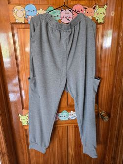 Casual Heather Gray Cargo Jogger Pants w/ Pockets