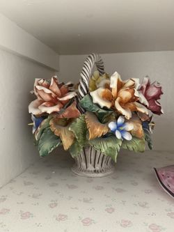 2 Large Italian Porcelain Vase Flowers Price For Both