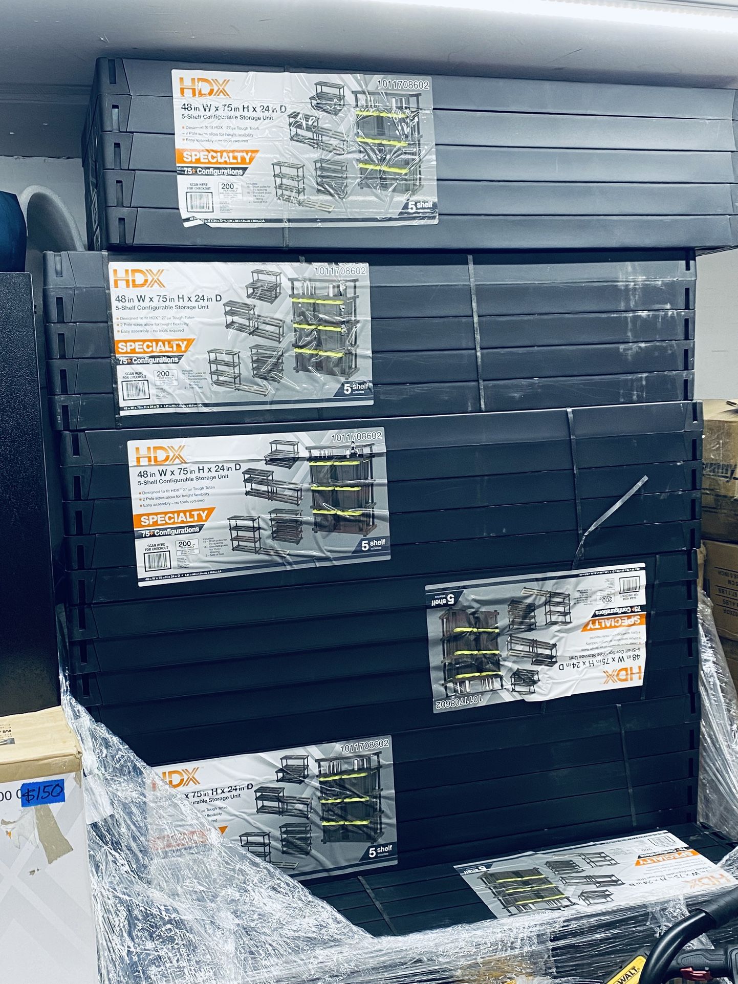 HDX 48 in W x 75 in H x 24 in D 5-Shelf Configurable Storage Unit