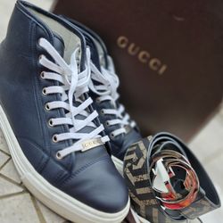 Mens Gucci Size 42(9) Sneakers and Belt
