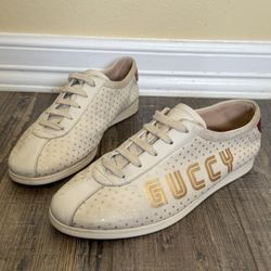 GUCCI FALACER OFF WHITE SNEAKERS 9.5 Woman