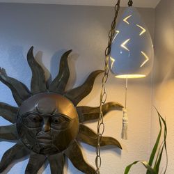 Mid Century Vintage ceramic Atomic pendant light