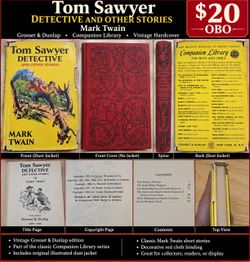 Vintage Mark Twain – Tom Sawyer Detective & Other Stories – Hardcover w/ Dust Jacket
