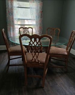 Glass dining room set