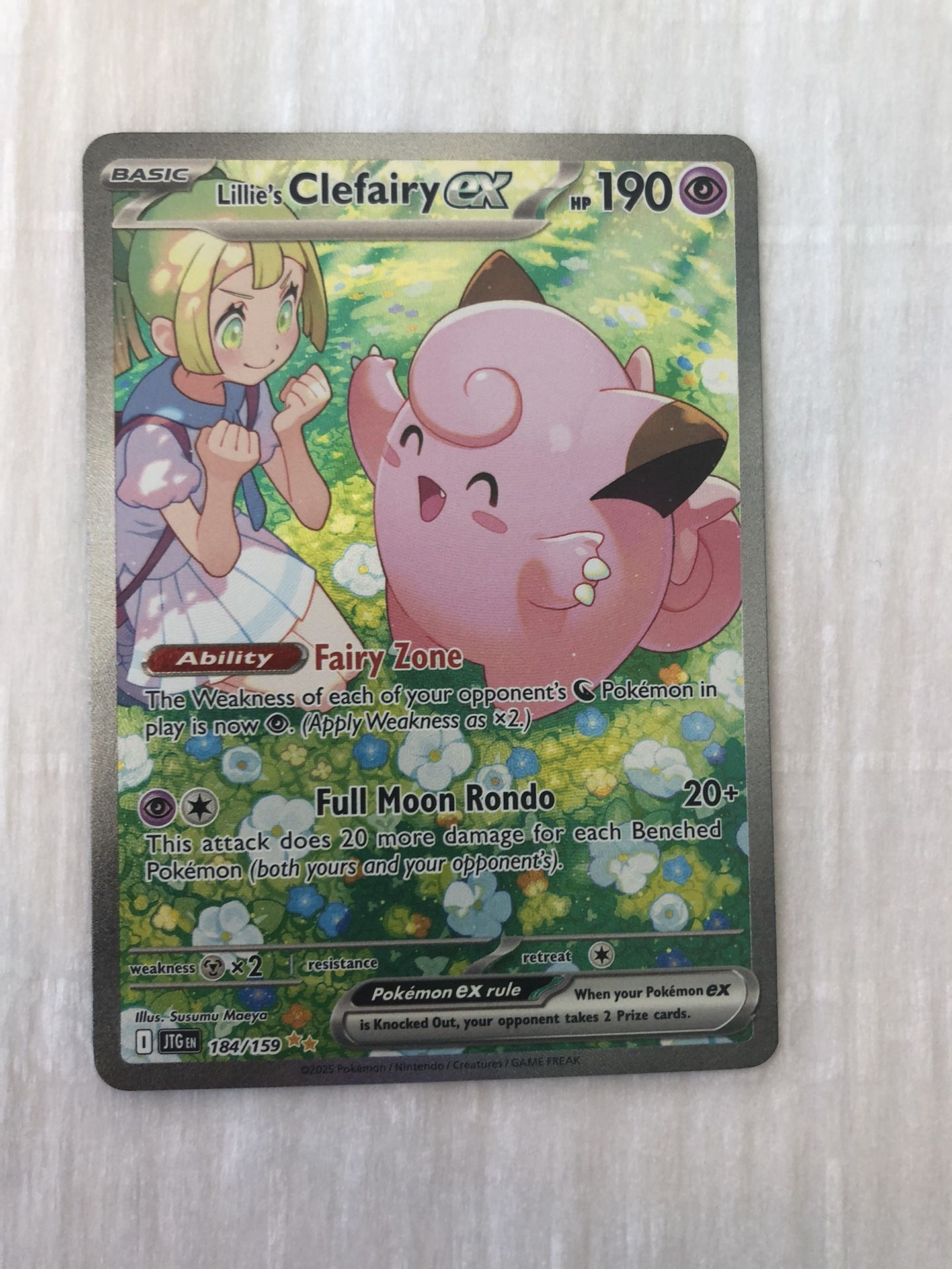 Pokémon Lillie’s Clefairy ex 184/159 SV09: Journey Together