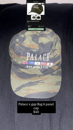 Palace x gap flag 6 panel hat
