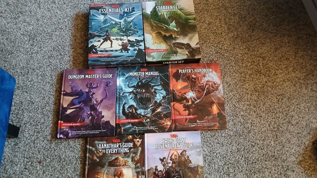 D&D (5th & 2nd Edition) And Pathfinder(1st Edition) Books