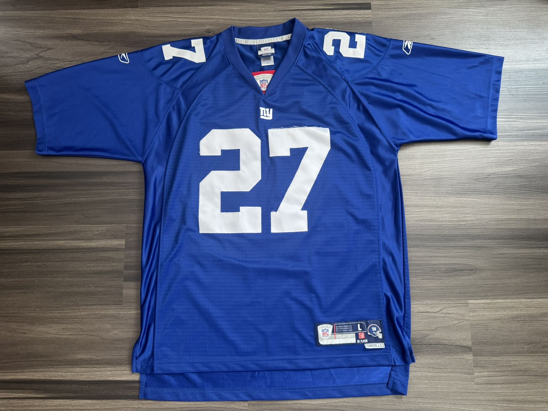 Vintage Authentic Reebok NFL New York Giants Brandon Jacobs #27 Jersey Size L