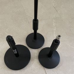 3 Desktop Mic Microphone Stands 