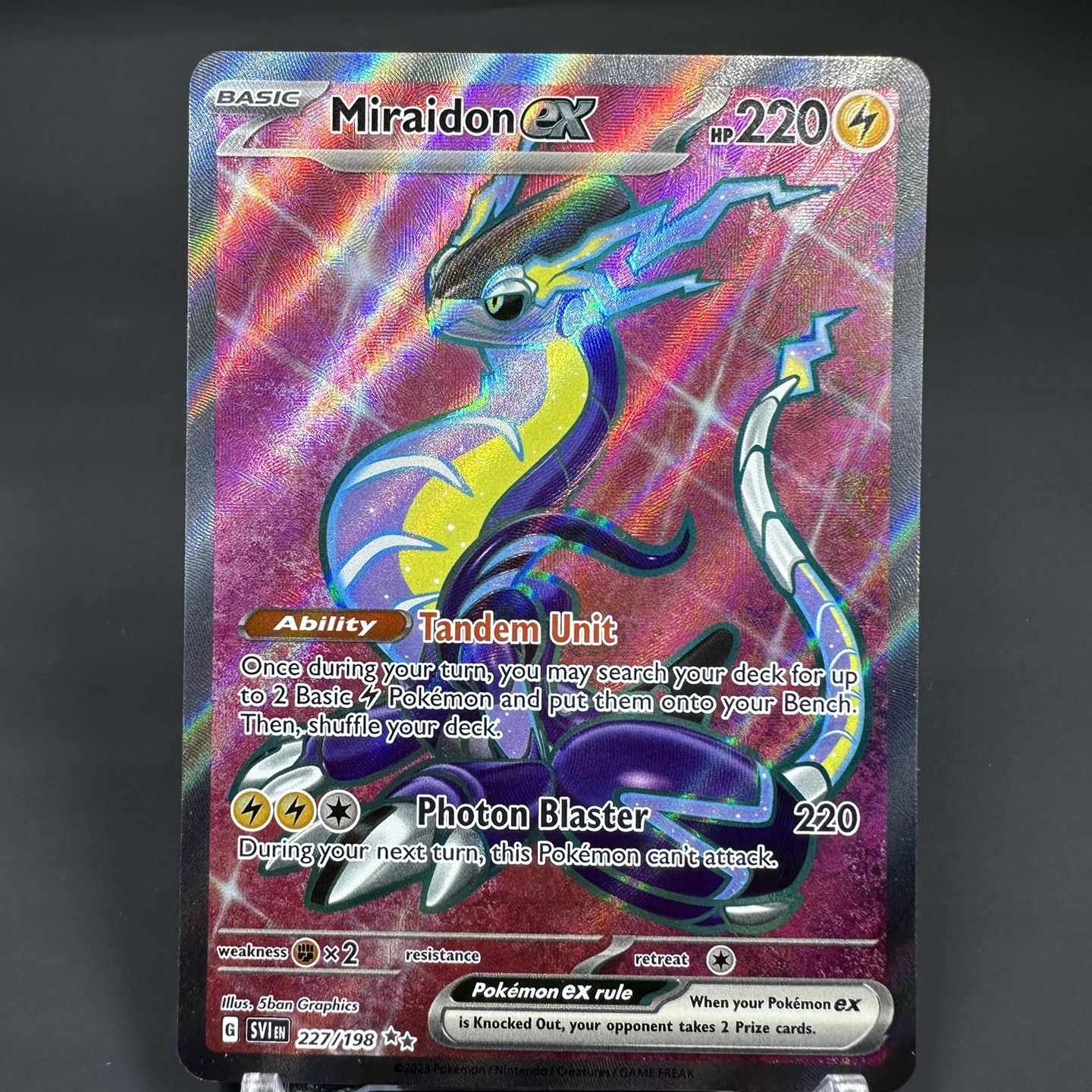 rare miraidon card Miraidon ex - 253/198 - SV01: Scarlet & Violet Base Set [HYPER RARE]
