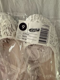 David’s Bridal Size 9 Wedding Flats, Ivory