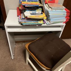 Nike Little Girl Desk And Lots Of Books 