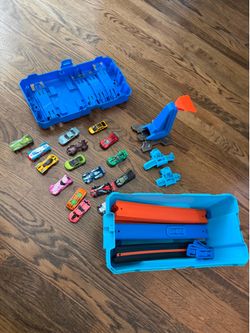 Hot Wheels Track Builder Set and Misc. Cars