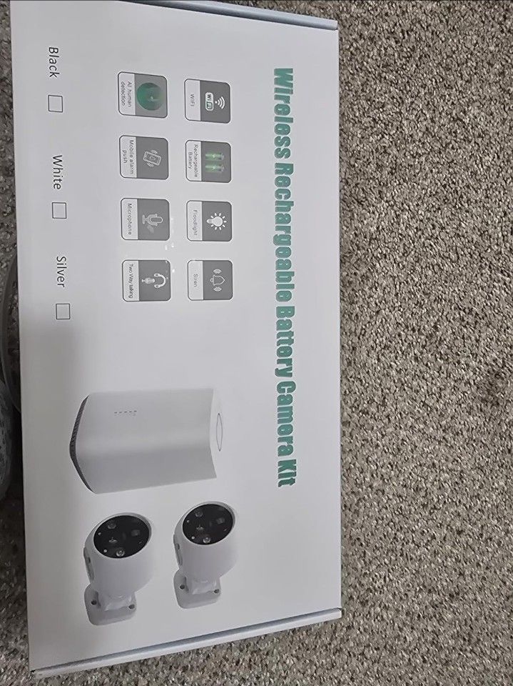 Home Security System with Color Night Vision128GB Local Storage No Subscription,