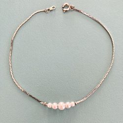 Silver Tone Ankle Bracelet