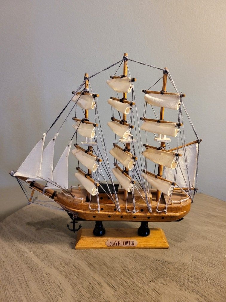 Vintage "Mayflower" Wooden Model Ship